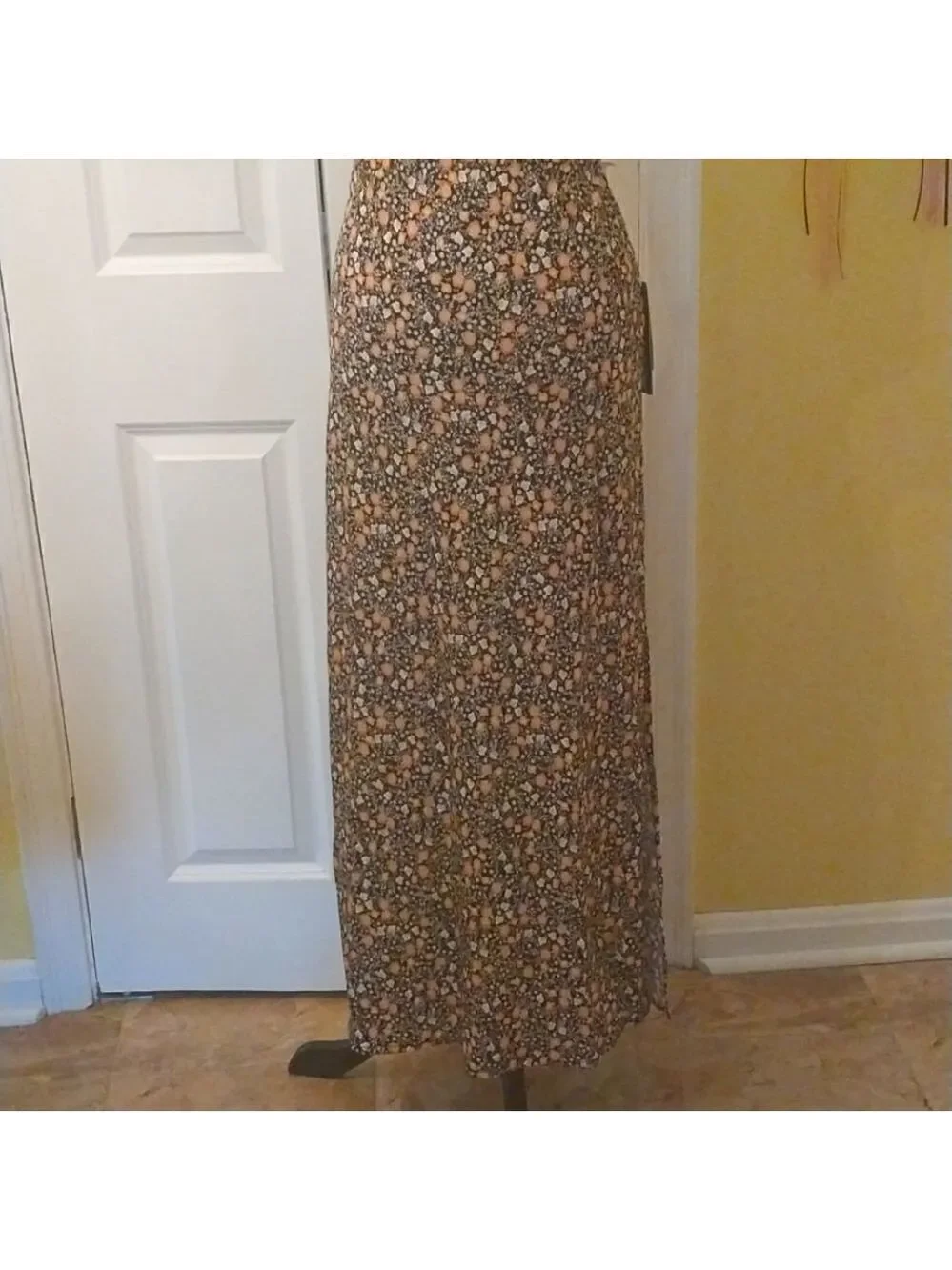 Nili Lotan  Women’s Liberty Floral Print Maxi A-Line Skirt Black NWT  Size XS